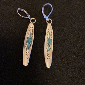 COPY - Silver Navajo like earrings with turquoise